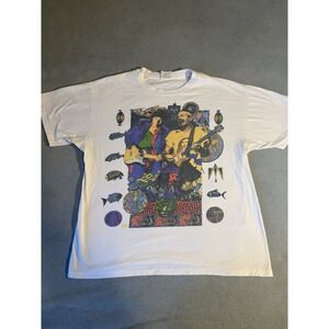 Vintage 1993 Bob Dylan & Santana World Tour Concert T Shirt XL Heaven Smiles 90s